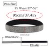 Abien Plus Size Rhinestone Belt for Women Black Rhinestone Stretch