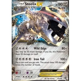 Steelix EX 67/114 XY Steam Siege EX Ultra Rare + TitanCards® Toploader
