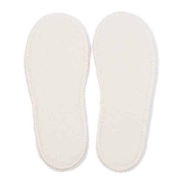 Soft Merino Wool Insoles, Natural White, Size 32