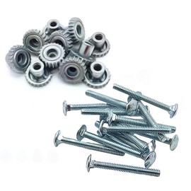 Pet Carrier Dog Kennel Metal Fasteners Nuts Bolts Replacements (1-3/4" Long Bolts, 20 Pack)