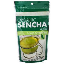 EDEN FOODS TEA GREEN SENCHA OG, 2.25 OZ