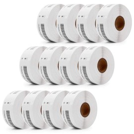 COLORWING Compatible 1-1/8" x 3-1/2" Address Labels Replacement for Dymo 30252 Labels, 28mm x 89mm Barcode Labels for Dymo LabelWriter 450, 450 Turbo, 4XL, 400 Printers, 350 Labels/Roll, 12 Rolls