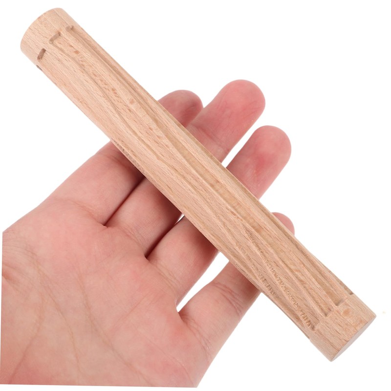 jojofuny Textured Wooden Clay Roller Multi Functional Pottery Printing Stick