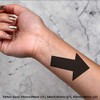 4 x 'Arrow' Temporary Tattoos - Water Resistant, Skin-Safe, Non-Toxic