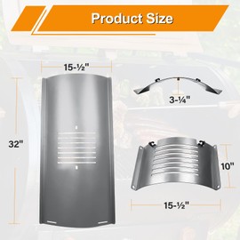 Flame Broiler Kit for Pit Boss PB1600, PB1150, PB1100, PB1000 Series and Pro Series 1100 (PB1100PS1) Wood Pellet Grills, Replacement Parts Includes Main Plate and Slider for Pit Boss Smoker Grill