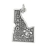 LGU Sterling Silver Oxidized Idaho State Map Charm