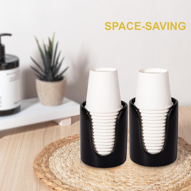 Bathroom Dispenser Small Holder for Bathroom, Ceramic Mouthwash Cups 3