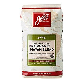 Jose's Whole Bean Coffee, 2lb 8 oz/40 oz 100% Certified USDA Organic Mayan Blend 100% Arabica Coffee Valuuue 3 Packk