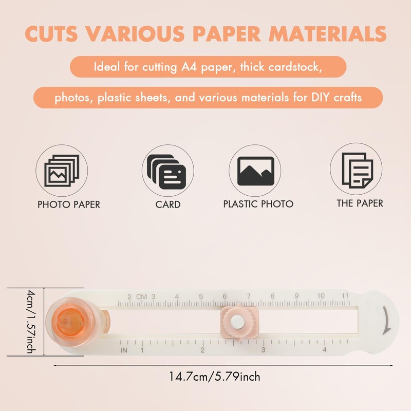 HAUSTGO Circle Cutter for Crafts, Cuts 1” - 4” (2-11cm)