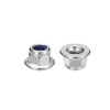 sourcing map M5x0.8mm Flange Nylon Insert Lock Nuts, 100Pcs 304