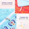 Double Size Bohemian Duvet Cover Red and Blue Colorful Boho