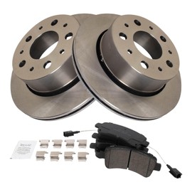 TRQ Rear Brake Pad & Rotor Kit Ceramic Compatible with 2014-2021 Ram ProMaster 1500 ProMaster 2500 ProMaster 3500