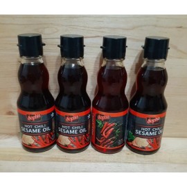 Ty Ling 4 BTLS:  SOPHIA HOT CHILI Pure Sesame Oil Chinese Cuisine No MSG/PRESERV. 6.25oz