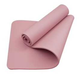 onlyhe Yoga Mat,Pilates Mat, Fitness Mat, Family Exercise Mat, Optimal Cushioning Mat, Double-Sided Non-Slip Exercise Mat,Carry Straps,72"X 26" Thickness 1/3" (Dusky pink)