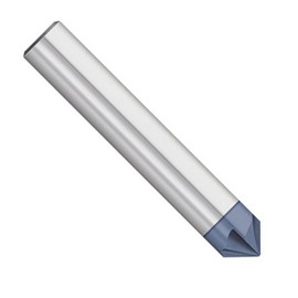 Kodiak Cutting Tools KCT253345 USA Made Solid Carbide Chamfer Mill, AlTiN Coated, 120 Degree, 4 Flute, 1/8" Shank, 1/8" Diameter, 1-1/2" Overall Length