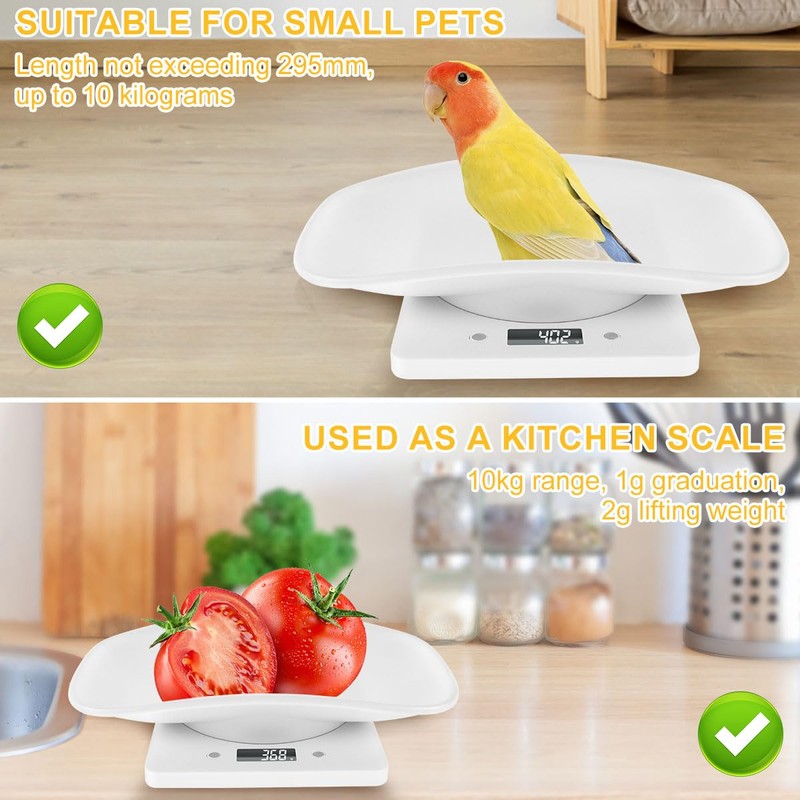 Digital Pet Scale 10kg/1g High Precision Small Pet Cat Weighing
