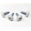 Cherished Registration Number Plate Fixing 4 White Oversized Screws Replacement