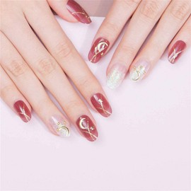 24 Pcs Star Nail Included, Decoration, Cute, Popular, For Receptions, Kimono, Kimono, Dream, Fake Claws