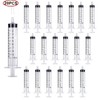HUAZIZ 10 ml Syringe, Pack of 20 Plastic Syringes Without