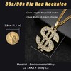 ASANMUI Hip Hop Constume Kit, Dollar Sign Necklace Ring 5pcs