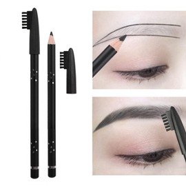 Eyebrow Pencil, Long Lasting Effect, Natural Colour Effect, Practical, Pure Natural Ingredients, Waterproof Eyebrow Pencil, Smooth and Delicate Texture for Women (EB01 Black)