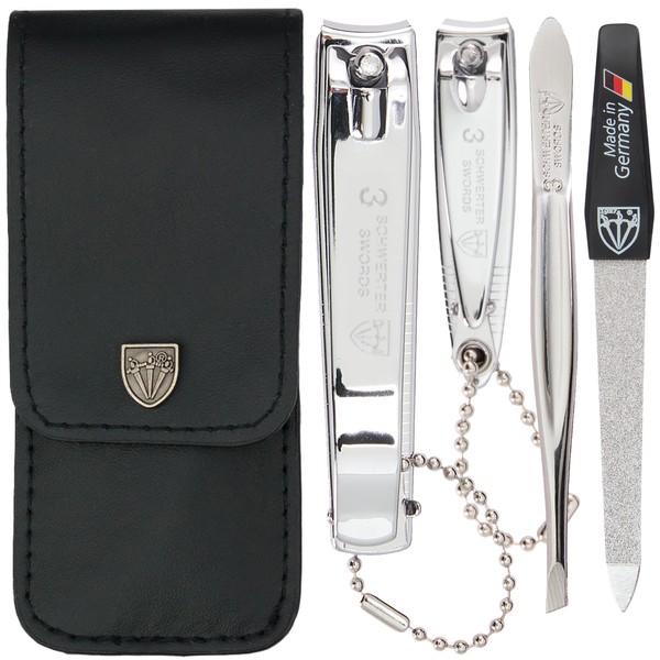 DREI SCHWERTER Germany Manicure Set 'Bari' 4-Piece Artificial Leather in