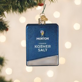 Old World Christmas Morton Kosher Salt Box Glass Ornament for Holiday Tree
