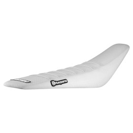 Husqvarna 2023-2024 Husqvarna 125-450 FC TC Seat Cover ALL WHITE / WHITE RIBS #329 LOGO