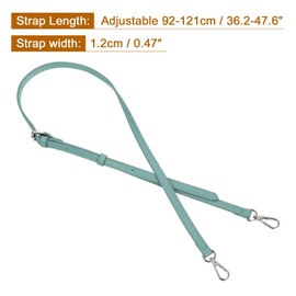 uxcell Leather Bag Strap Replacement Adjustable Crossbody Bag Straps Conversion for Shoulder Bag Handbag Purse, Blue, Silver Buckle, 1 Set