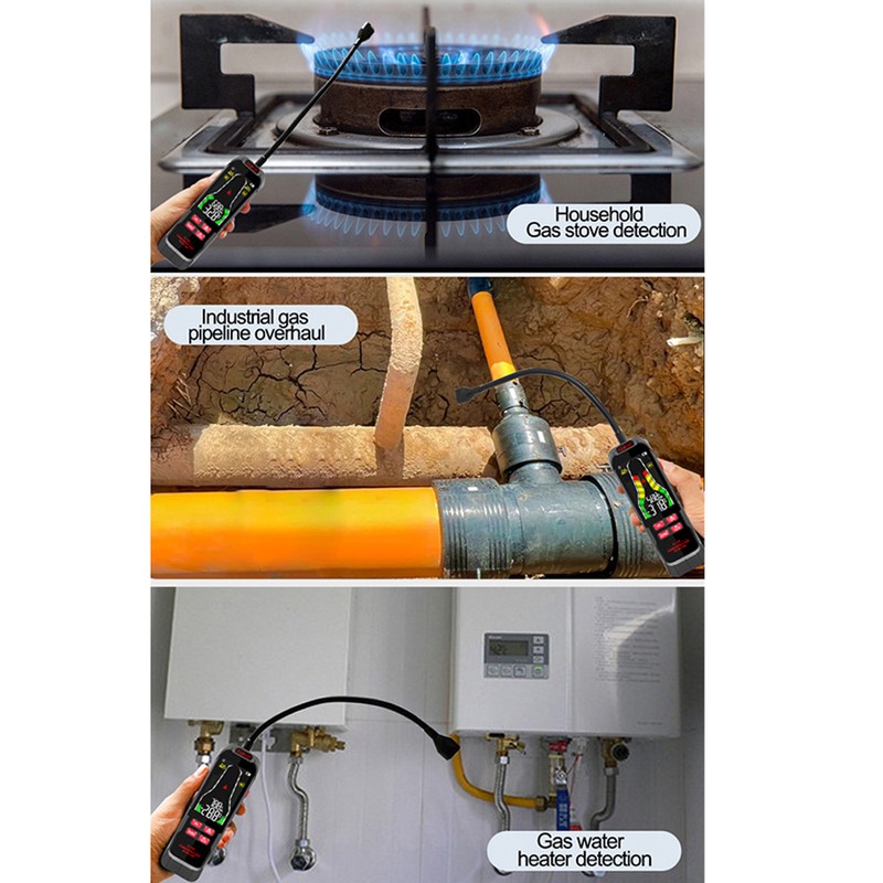 Combustible Gas Detector High Accuracy LCD Display Combustible Gases Leakage