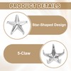 sourcing map 50Pcs Metal Star Studs Claw, 10mm 5-Claw Punk