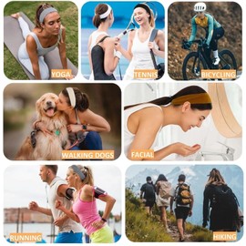 3 PCS Mulitcolor Breathable Non Slip, Stretchy Sweat Headband for Workout Yoga Running, Head Bands for Women, Girls