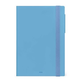Legami - Daily Diary Medium 2026, Retro Blue, 12 Months, Elastic Closure, Diary January 2026 to December 2026, FSC Certified Paper, 12 x 18 cm