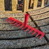 Garden Tool Rake Lawn Ground Earth Rake Metal Tines Garden