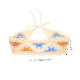 minkissy Elegant Women's Neck Scarf Boho Headband Braided Bandana Breathable Cotton Material for Beach Outdoor and Bridal Events