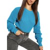 Urban CoCo Women's Solid Long Sleeve Crew Neck Knitted Pullover