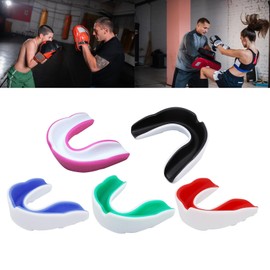 HEYXI Boxing Mouth Guard Mouthpiece Shield, Sport Mouthguard for Kid Adult Karate, Hockey, Football, Karate Pink White