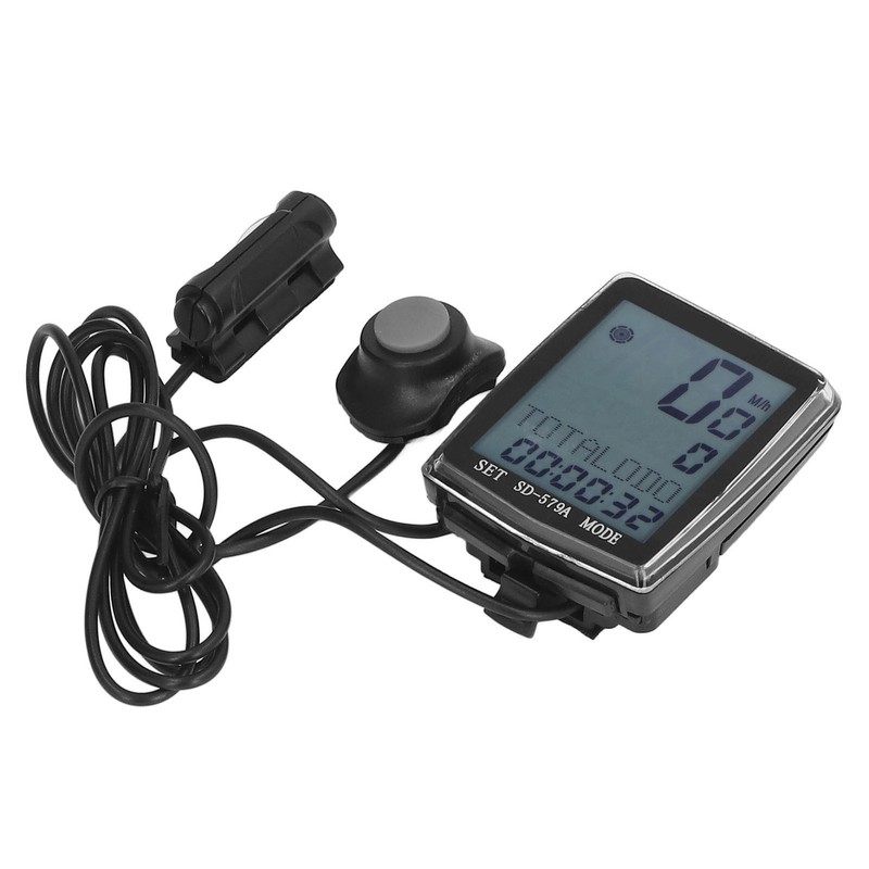 Bike Computer Wired Waterproof Bicycle Odometer Speedometer with Backlight Display