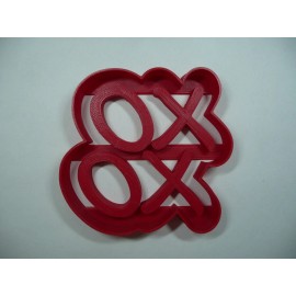 AJT XOXO LETTERS HUGS AND KISSES LOVE THEME COOKIE CUTTER MADE IN USA PR5474
