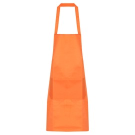 QUARKZMAN Kitchen Cooking Aprons Polyester Art Aprons Potter's Apron Waterproof Artist Painting Apron with 2 Pockets for Home Catering Crafts Garden BBQ Orange, orange