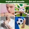 AFCJLTO Pack of 10 Children's Football Bracelets, Adjustable Cord, Football
