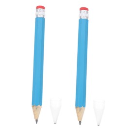 NUOBESTY 2pcs Large Writing Pencils Wood Cased Pencils Big Drawing Pencil Playset Wooden Thick Long Pencils for Kids Childs Students School Office Home