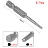 sourcing map 5 Pcs T8 Magnetic Torx Screwdriver Bits, 1/4