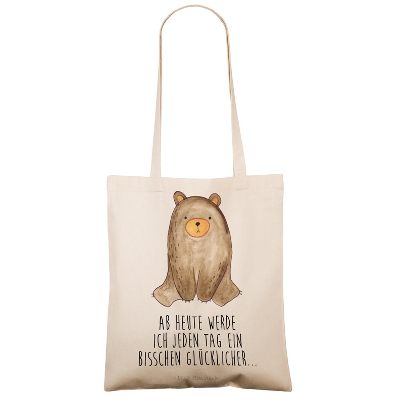 Mr. & Mrs. Panda Sitting Bear Tote Bag, Gift, Laptop