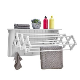 Unbranded Danya B. Wall Mounted Retractable Accordion Drying Rack - Grey