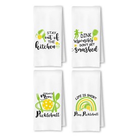 ArtisaEura Funny Pickleball Gifts Kitchen Towels Set of 4, Pickleball Lover Gifts Dish Tea Towels for Kitchen Decor, Pickleball Gifts for Women Men Pickleball Lovers, 16x24 Inch