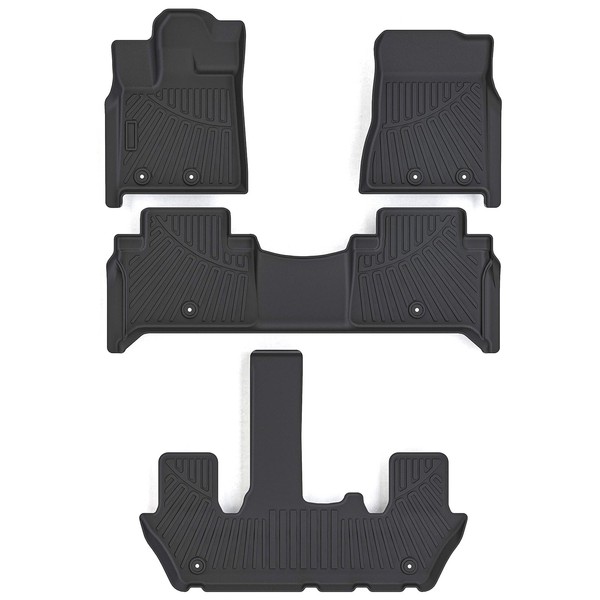 LJWAITO Floor Mats for 2025 Nissan Armada 7 Seat &
