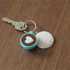 Shell Shaped Key Rings with Coffee Cup, Mexican Sweet Bread,