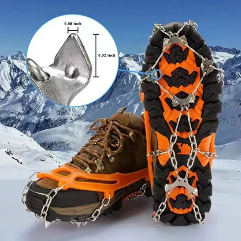 Winter Ice Crampons for Hiking and Walking – 8-Tooth Stainless