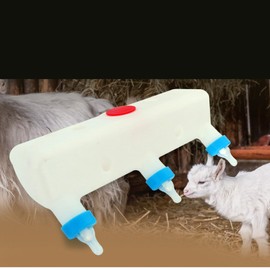 Dranvosk 3L Plastic Animal Feeding Bottle for Baby Goats,Lambs,Piglets,Puppies,Calves | Multi-Pacifier Farm Feeder for Livestock Pets
